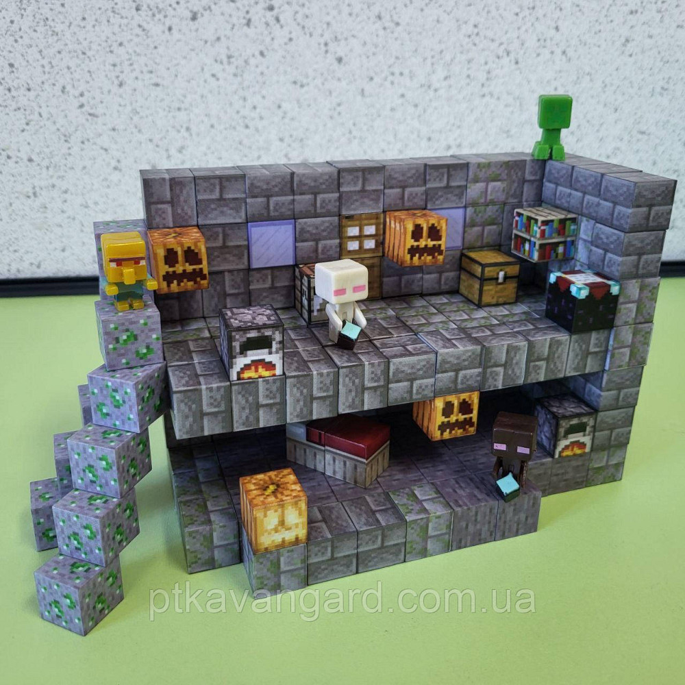 Магнитный конструктор майнкрафт 169 магнитных блоков двухэтажный домик с фигурками Dream World LZCK 057 Хмельницкий - изображение 1