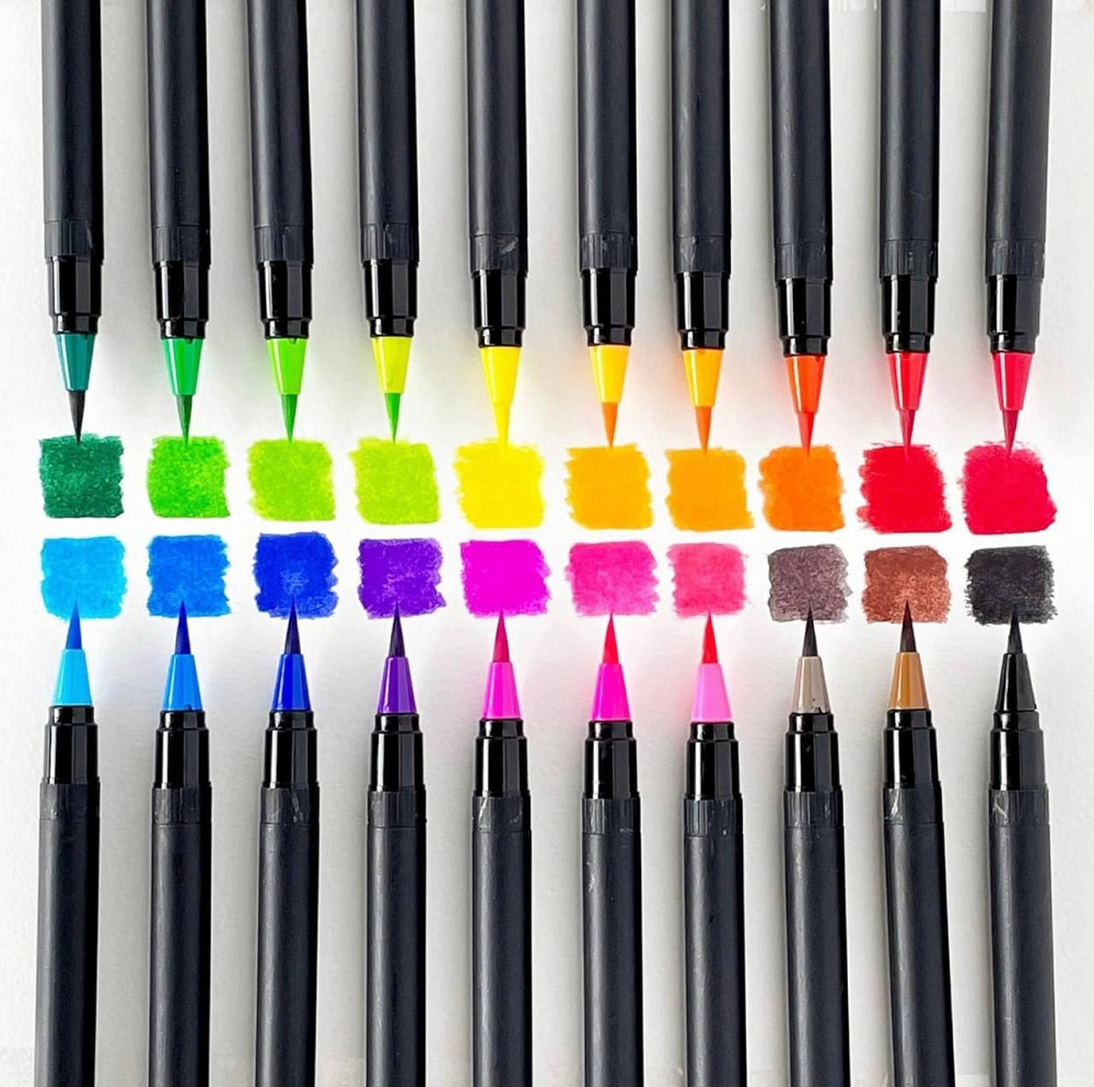 Акварельные маркеры с кисточкой набор 20 шт на водной основе Touch smooth, для скетчей и эскизов Каменец-Подольский - изображение 10