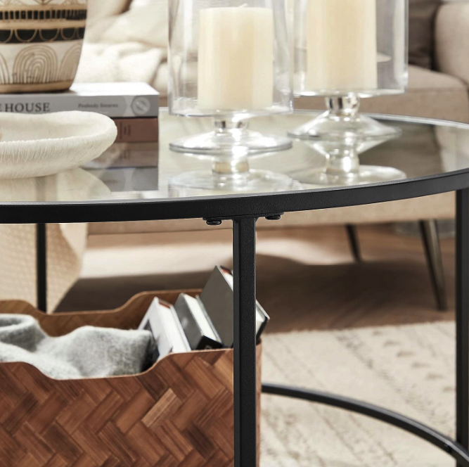 Журнальний столик Leobert Oskar круглий з скляною стільницею Киев - изображение 7