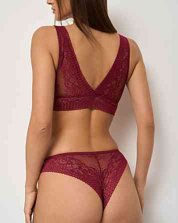 Нежный комплект без Push-up - браллет с трусиками Nicoletta 80275 Бордовый, 90B Киев