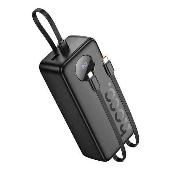 Внешний аккумулятор HOCO J132B Sabio 22.5W+PD20W fully compatible power bank with 3 cables(30000mAh) Black Киев