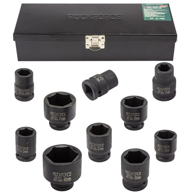 Набір ударних головок 3/4'' 10пр. (6гр. - 17,19,22,24,27,30,32,36,41,46мм) у кейсі Одесса - изображение 1