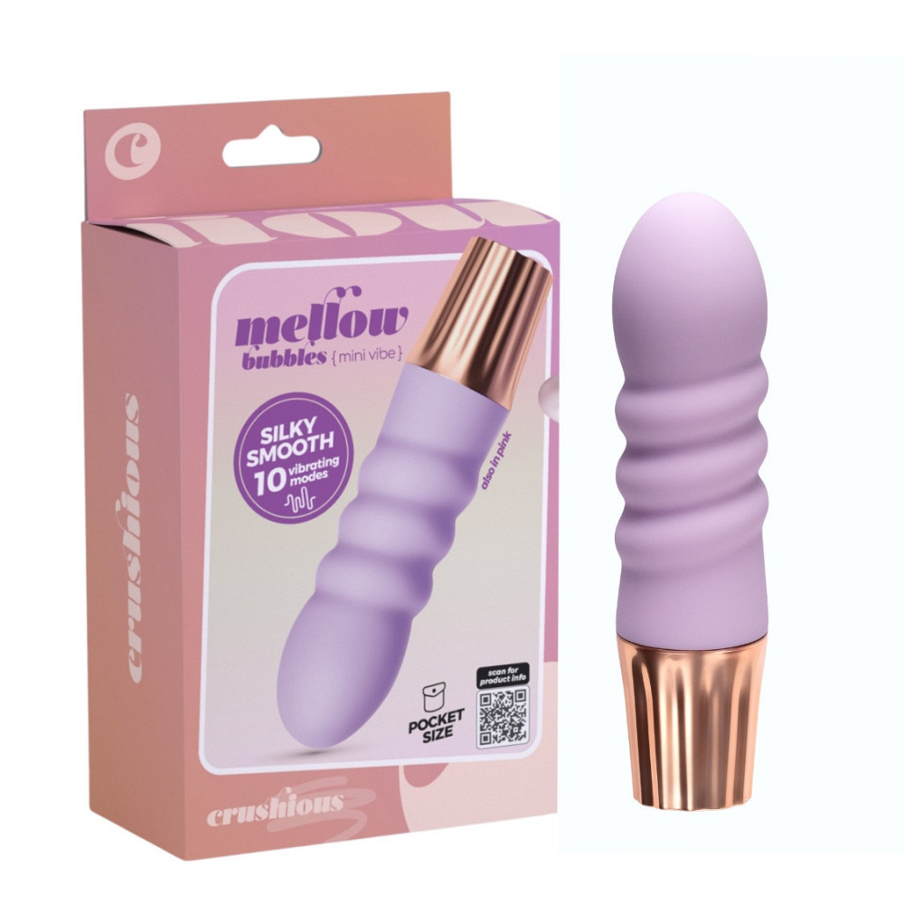 Міні-вібратор CRUSHIOUS Mellow Bubbles, лавандовий, 11 х 2,8 см Sex Aura Київ - фото 1