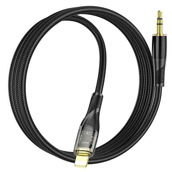 Аудiокабель HOCO UPA25 Transparent Discovery Edition Digital audio conversion cable iP Black Киев