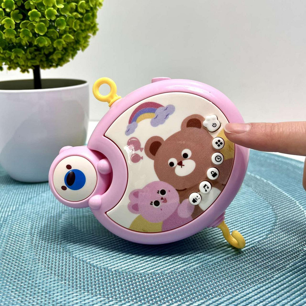 Мобіль для ліжечка зі звуковими ефектами та проектором Рожевий (368-10) Чернігів - фото 6