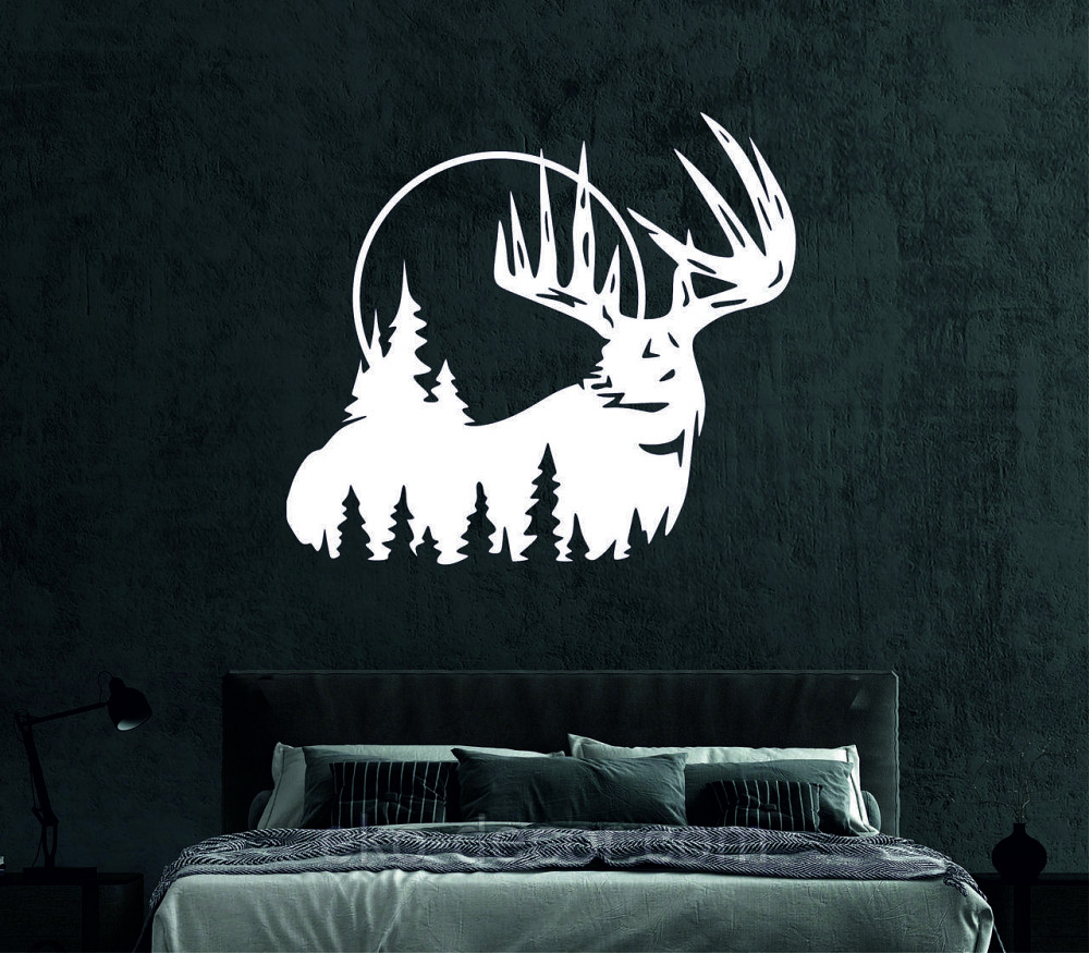 Декоративное настенное Панно «Олень» Декор на стену 110*100 см, Белый Киев - изображение 2