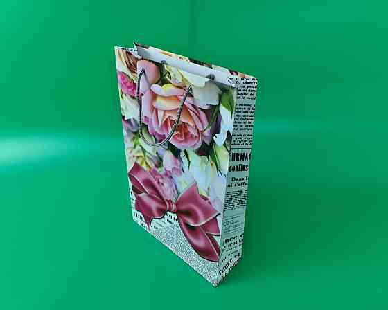 Великий паперовий пакет вертикальний 25/37/8 (артBV-060) (12 шт.) Харків