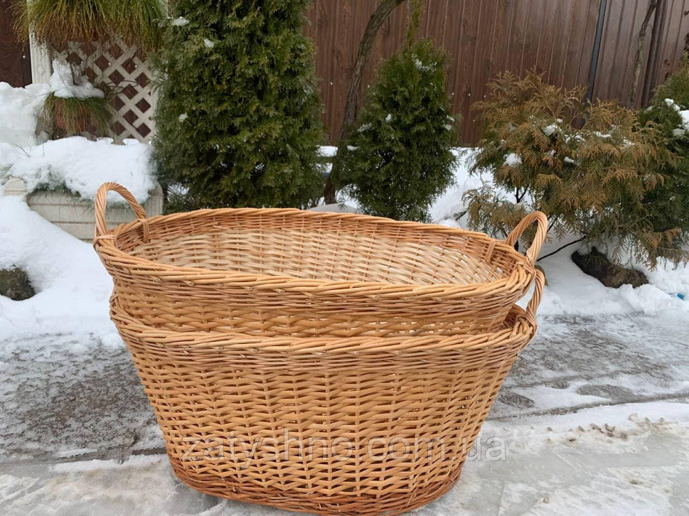 Большая плетеная корзина с ручками Киев - изображение 6