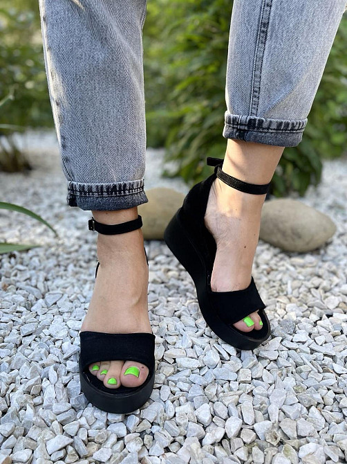 Olli Босоніжки жіночі OLLI Л-32-0013 чорні (літо, замша натуральна) (3755) Коломыя - изображение 3