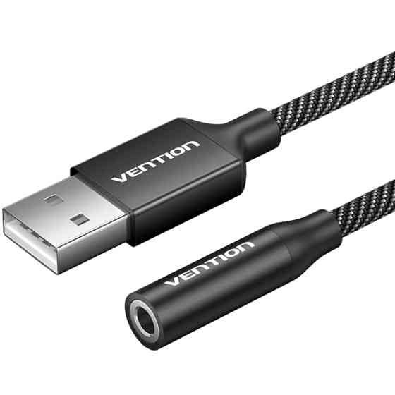 Звукова карта USB AUX jack, TRRS Ear, 0.25 м 96 кГц/24 біт 2-в-1 DSP шумозаглушення Vention Винница