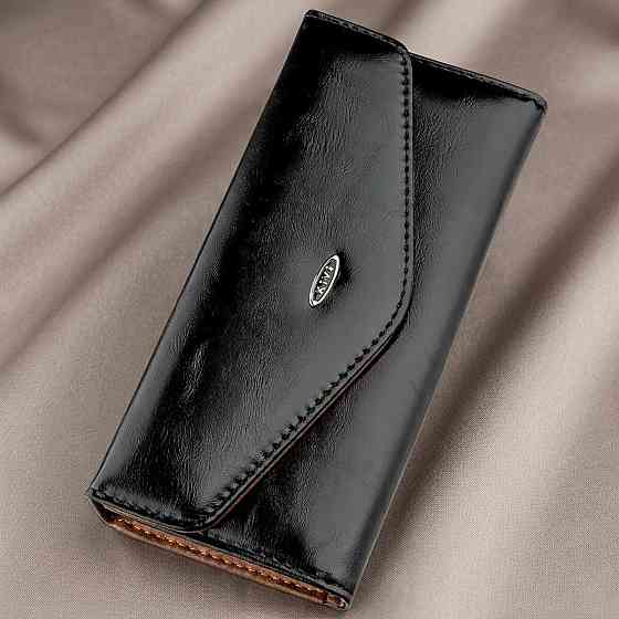 Кошелек женский из гладкой экокожи KIVI 19073 Черный Киев