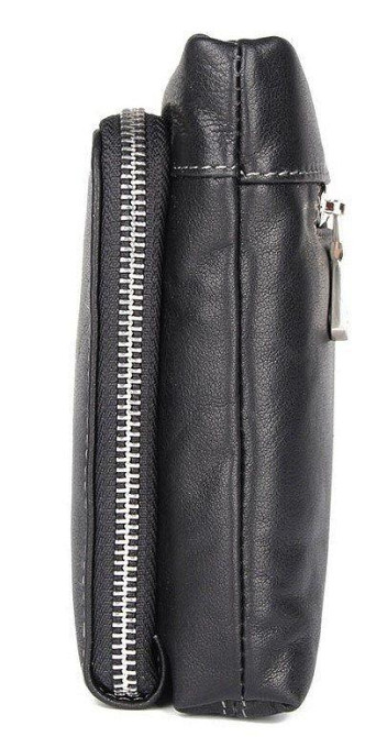 Барсетка мужская в гладкой коже Vintage 14970 Черная Киев - изображение 6
