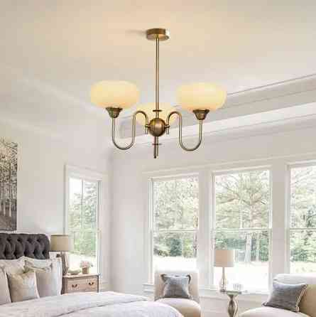 Светодиодная люстра Звоночек 5025 (Золотая) на 3 плафона Киев