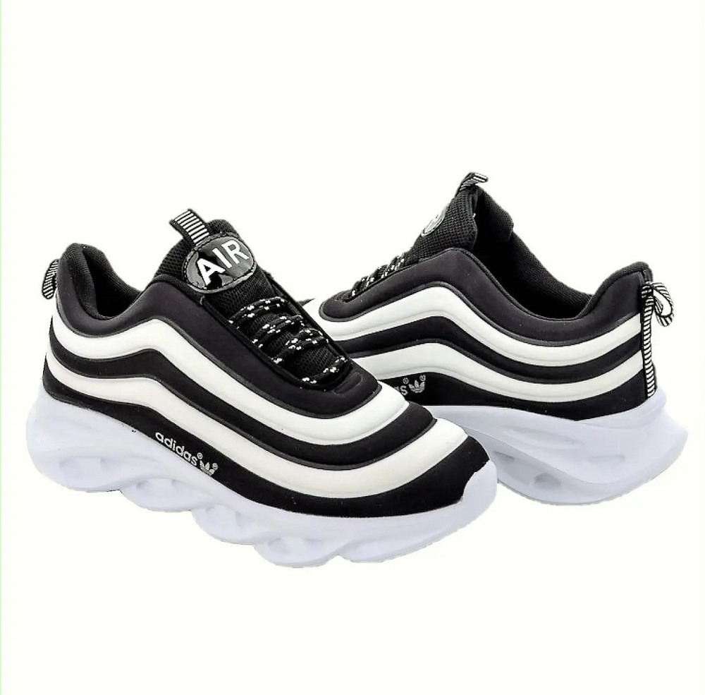 Кросівки Adidas Air Boost Білі Чорні Чоловічі Адідас (розміри: 42) Відео Огляд Дніпро - фото 1