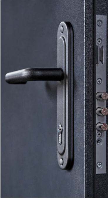 Двері вхідні технічні Бастіон Техно RAL 7024 960х2040 мм Київ - фото 2