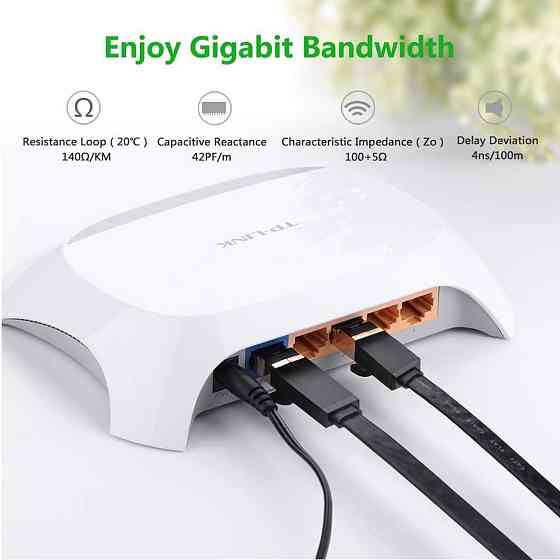 Патч-корд Ugreen NW106 прямий U/FTP (STP) мережевий кабель Ethernet Cat7 11263 (Чорний, 5м, Плоский, С Миколаїв