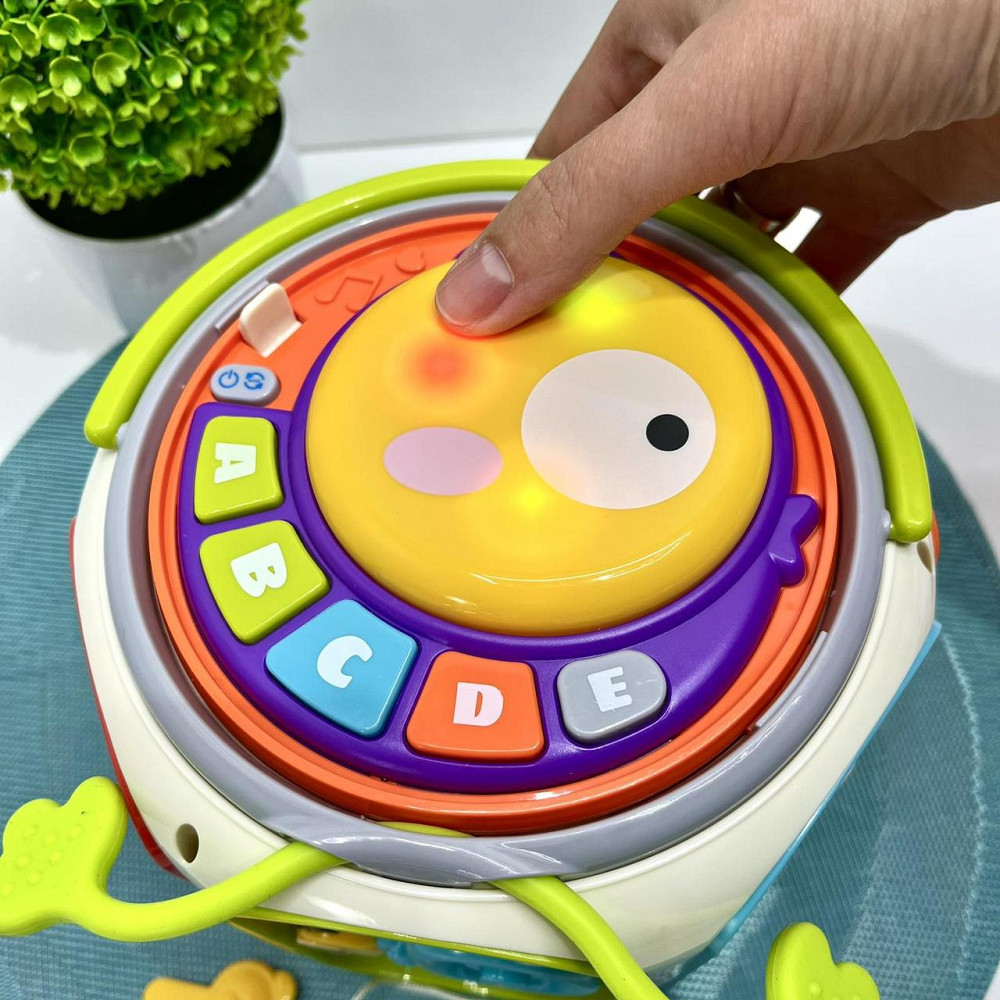 Багатофункціональний розвиваючий Куб 9в1 сортер шестерні піаніно годинник рухливі деталі ксилофон (6216) Чернигов - изображение 3