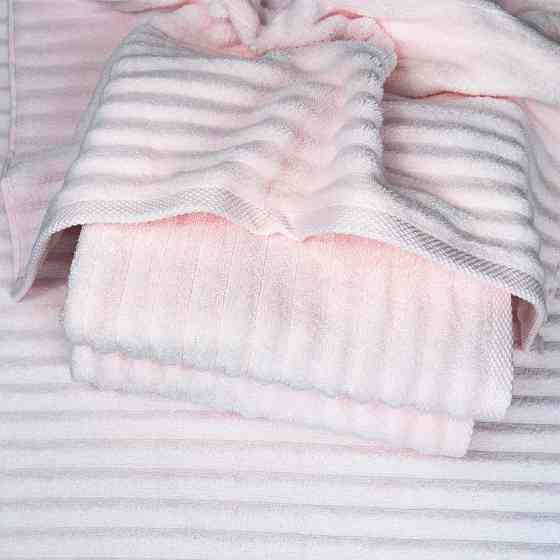 Набір махрових рушників Зеро Твіст 2шт GM Textile 50x90см, 70x140см 550г/м2 (Світло-рожевий) Суми