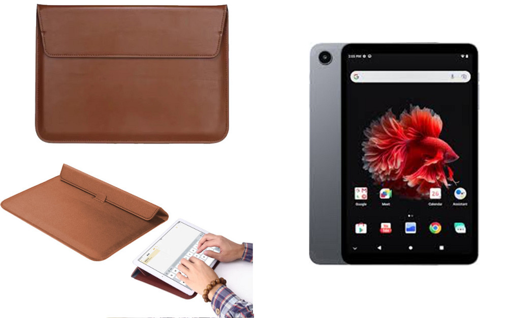 Чехол-конверт VitoCase для ALLDOCUBE iPlay mini 50 Pro, с функцией подставки для планшета Коричневый Киев - изображение 1