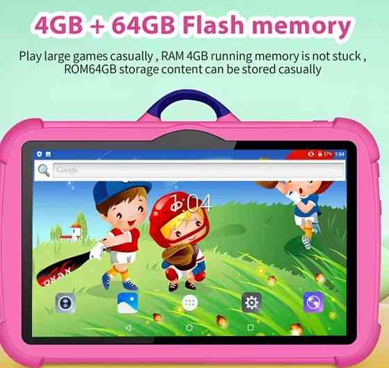 Детский планшет Android 13, Q Kids Tablets 4/64gb,4000 мАч,7-дюймовый. Харьков