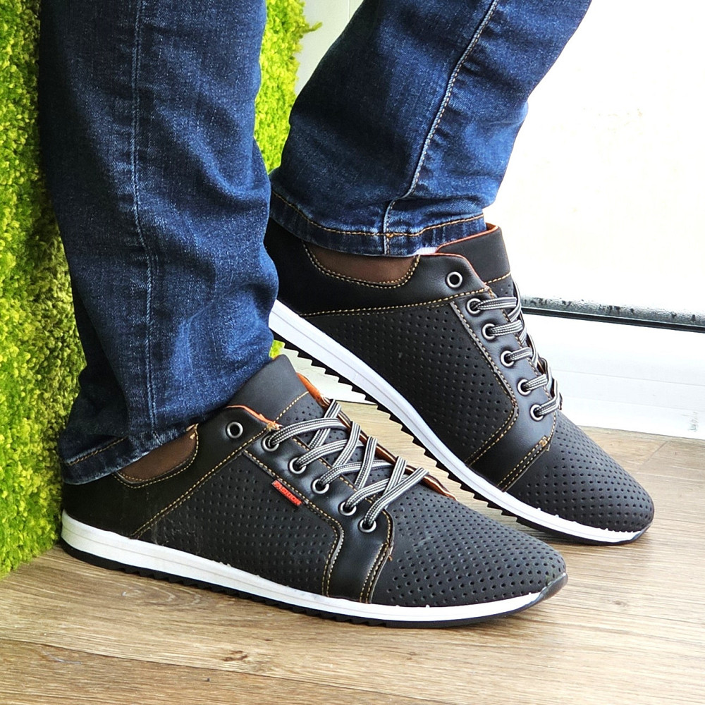 Мужские Мокасины Летние Кроссовки Сеточка Черные (размеры: 40,41,42,43,44,45) Видео Обзор - 14-1 Днепр - изображение 9