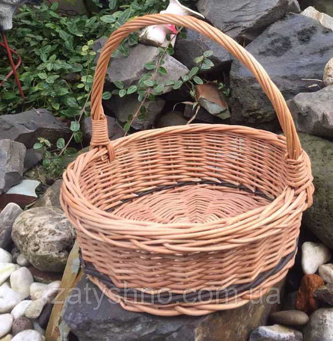 Корзина кругла подарункова плетена Київ - фото 4
