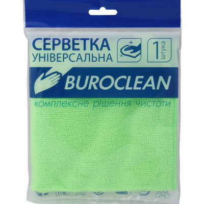 Салфетки Buroclean universal microfiber, 30х30 cm, 1шт (10200122) Винница - изображение 1