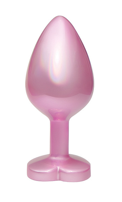 Анальна пробка з кристалом EGZO - Pink Perl Heart Plug Red, size S Sex Aura Київ - фото 4