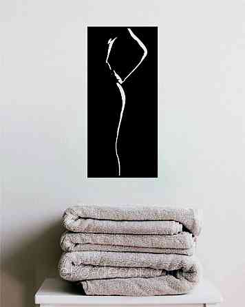 Декоративное настенное Панно «Женский Образ», Декор на стену 110*51 см, Черный Киев