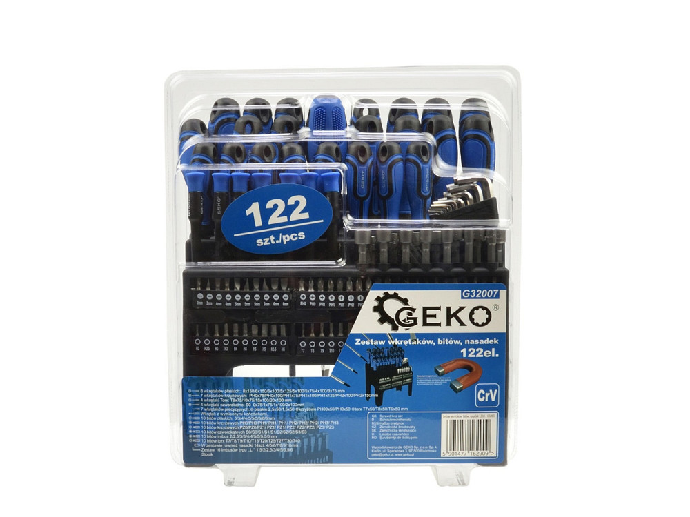 Набір викруток, біт і насадок "GeKo" комплект 122 штуки Киев - изображение 8