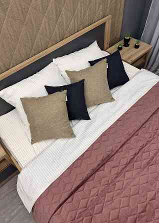 Покривало стьобане Decorator Велюр куб 220х240 см марсала (85-160) Київ