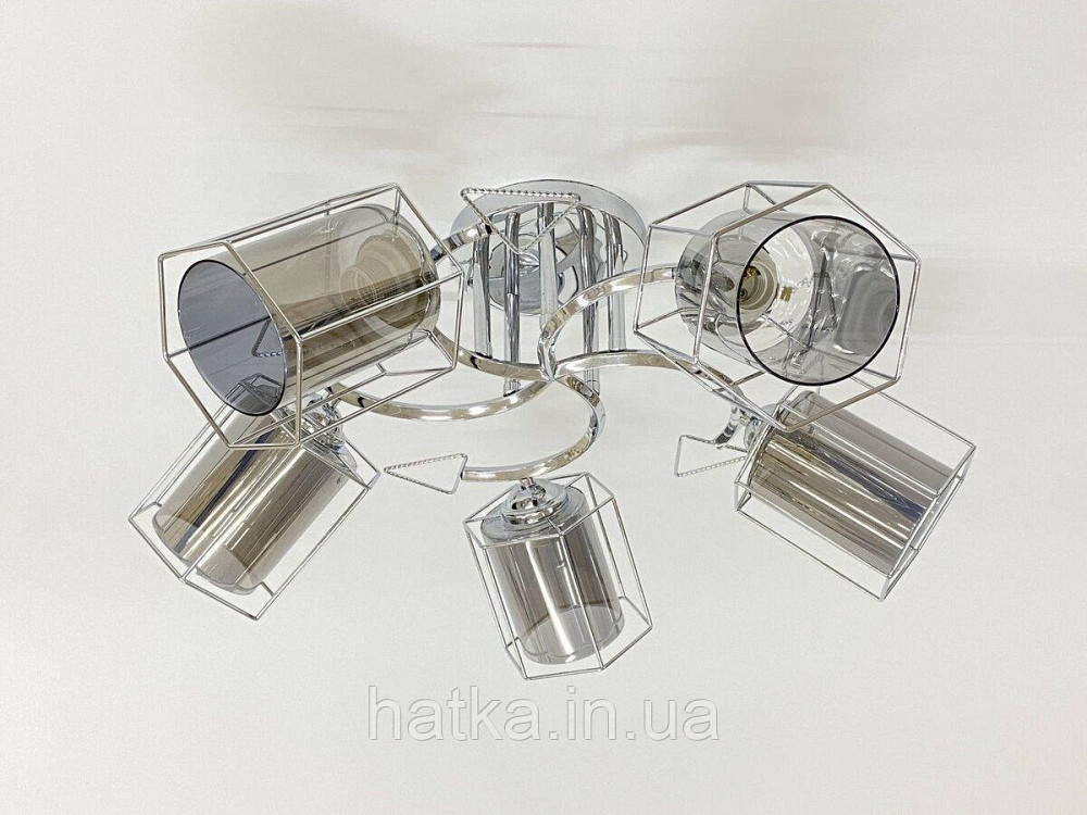 Стельова люстра на 5 плафонів 91179B/5 хром Київ - фото 1