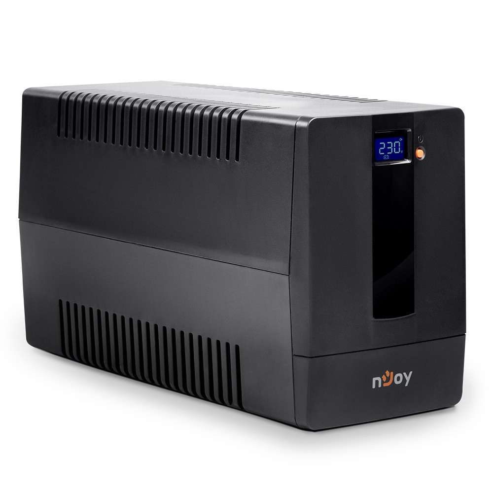 ДБЖ NJOY Horus Plus 1000 (PWUP-LI100H1-AZ01B), Lin.int., AVR, 4 x євро, USB, LCD, пластик ( Чорний ) Харьков - изображение 3