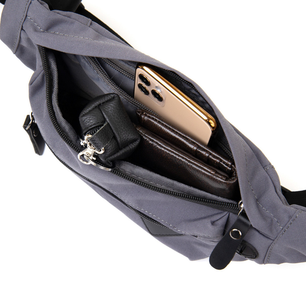 Бананка нейлон Vintage 20638 Сіра Київ - фото 6