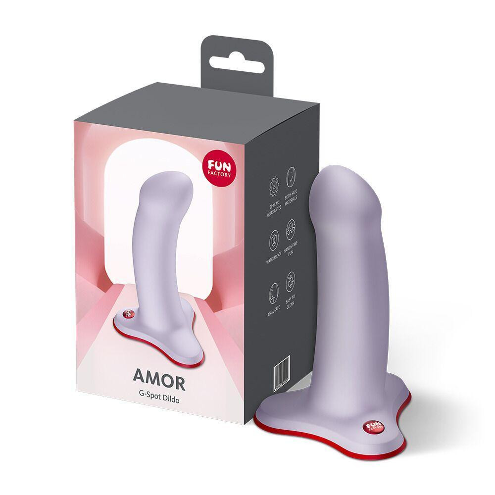Фалоімітатор Fun Factory AMOR Purple, довжина 14,6 см, діаметр 3,7 см, вигнутий Sex Aura Київ - фото 8