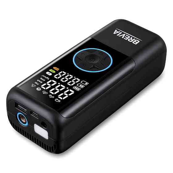 Компресор портативний Brevia 3в1 10Атм 21л/хв 6000mAh з LED-ліхтарем та автостопом + PowerBank Львів
