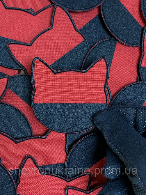 Шеврон КОТИК УПА (Форма контурная. На липучке) Размер 6.7x6.7см Киев - изображение 4