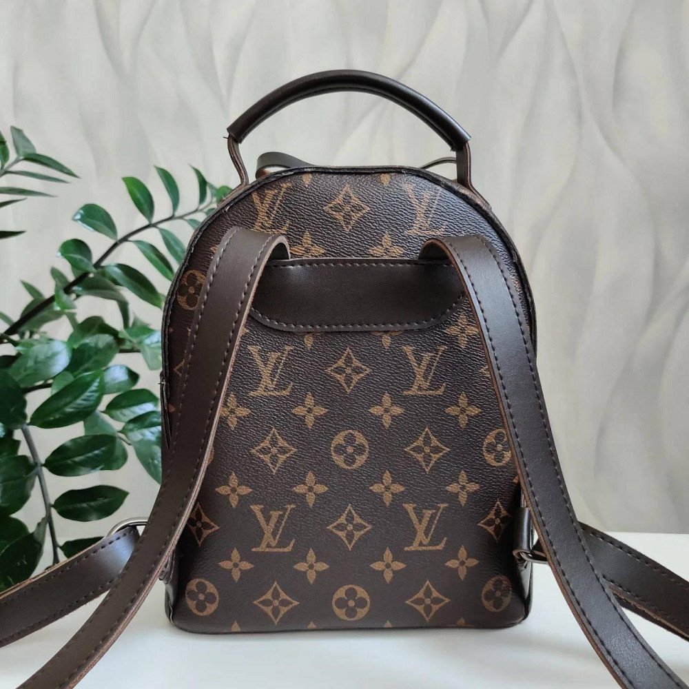 Женский рюкзак классический брендовый. Женский маленький брендовый рюкзак Коричневый 816 Киев - изображение 6