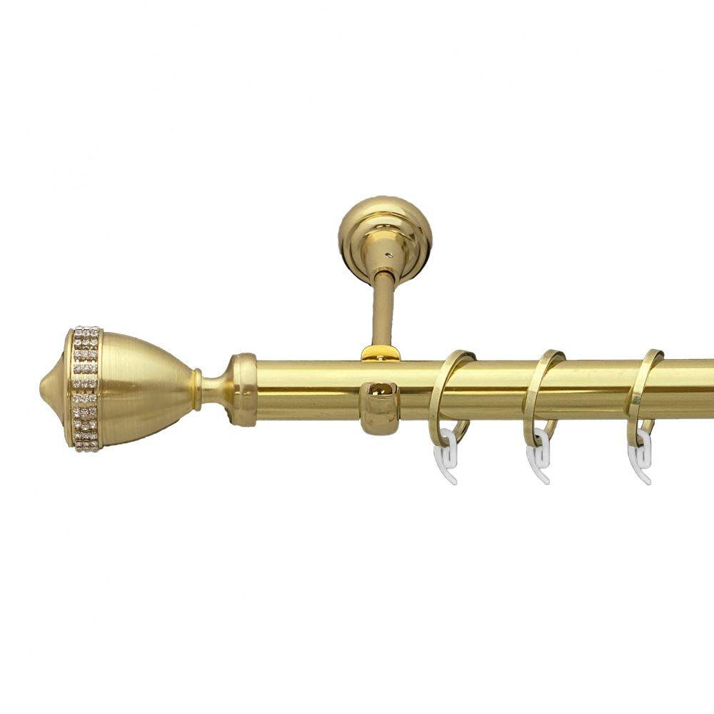 Карниз Orvit Етернія металевий однорядний відкритий гладка труба кільце фасонне металеве  Золото 25 мм 300 см (7035261) Львів - фото 1