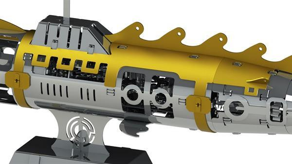 Колекційна модель-конструктор Metal Time Elusive Nautilus Підводний човен механічний (MT045) Харків - фото 14