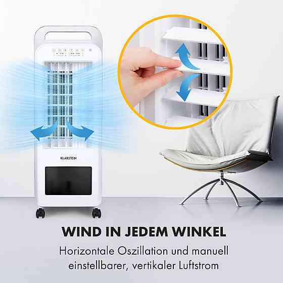 Cooler Rush вентилятор воздухоохладитель 5.5L 45W пульт дистанционного управления 2x пакет со льдом белый Ровно