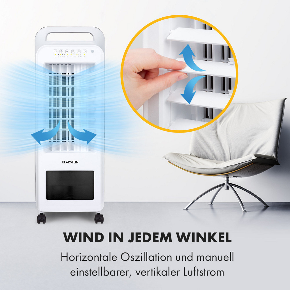 Cooler Rush вентилятор воздухоохладитель 5.5L 45W пульт дистанционного управления 2x пакет со льдом белый Ровно - изображение 3