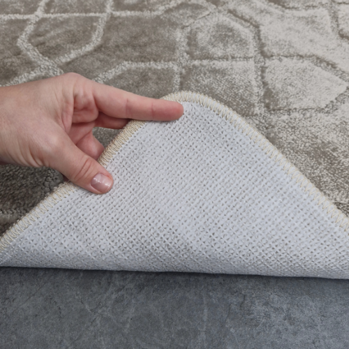 Набір килимків для ванної 2шт 60*100см+50*60см U-виріз Геометрія Standard світло-сірий поліпропілен Дариана Житомир