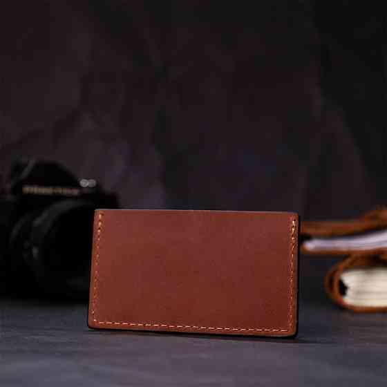 Зручний кард-кейс із натуральної шкіри GRANDE PELLE 11666 Коричневий Київ