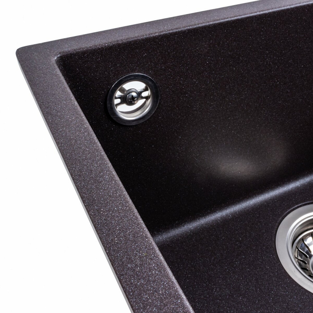 Гранітна мийка для кухні VALESO 4040 RUBA матовий Гренадін Коломыя - изображение 4