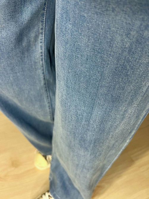 Джинсы женские Ласточка 4080 палаццо тонкие тенсель талия на резинке голубые, голубой, 3XL/4XL, 32,  Одесса - изображение 7