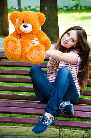 Мягкая игрушка Подарок плюшевый мишка, Плюшевый медведь Потап 50 см Карамельный Тернополь