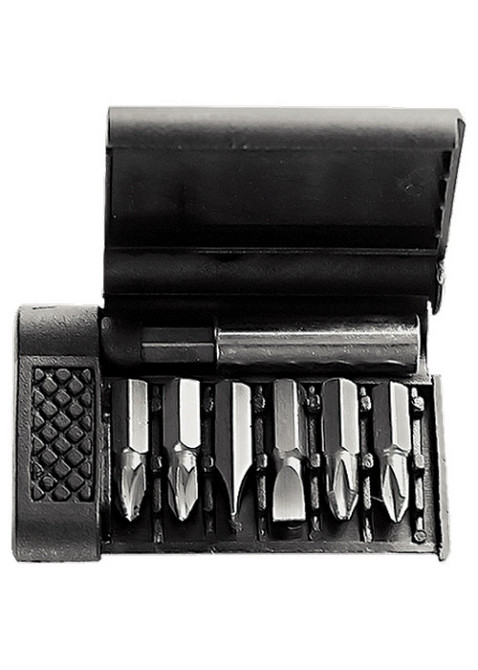 Набір біт, магнітний адаптер для біт, сталь 45Х, 7 предм., в пласт. боксі SPARTA Полтава - фото 1