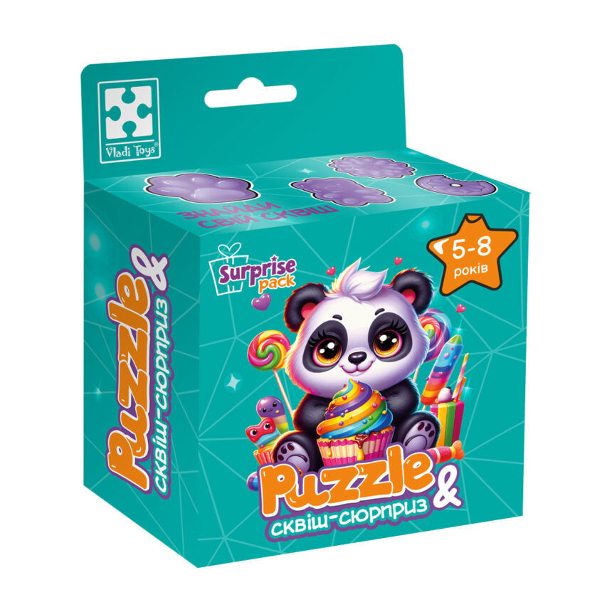 Дитячі пазли з сюрпризом "Панда" VT8030-08, 180 деталей Вінниця - фото 1