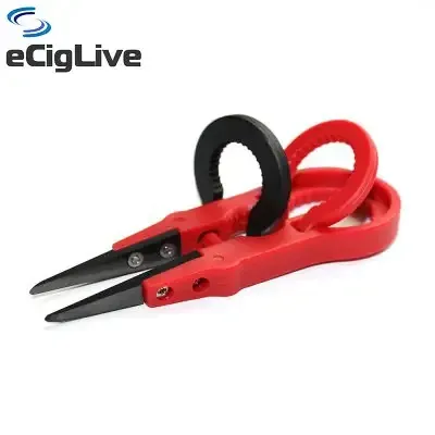 Керамический пинцет + зажим для атомайзеров Pointed PTFE (Цвет: красный) Киев